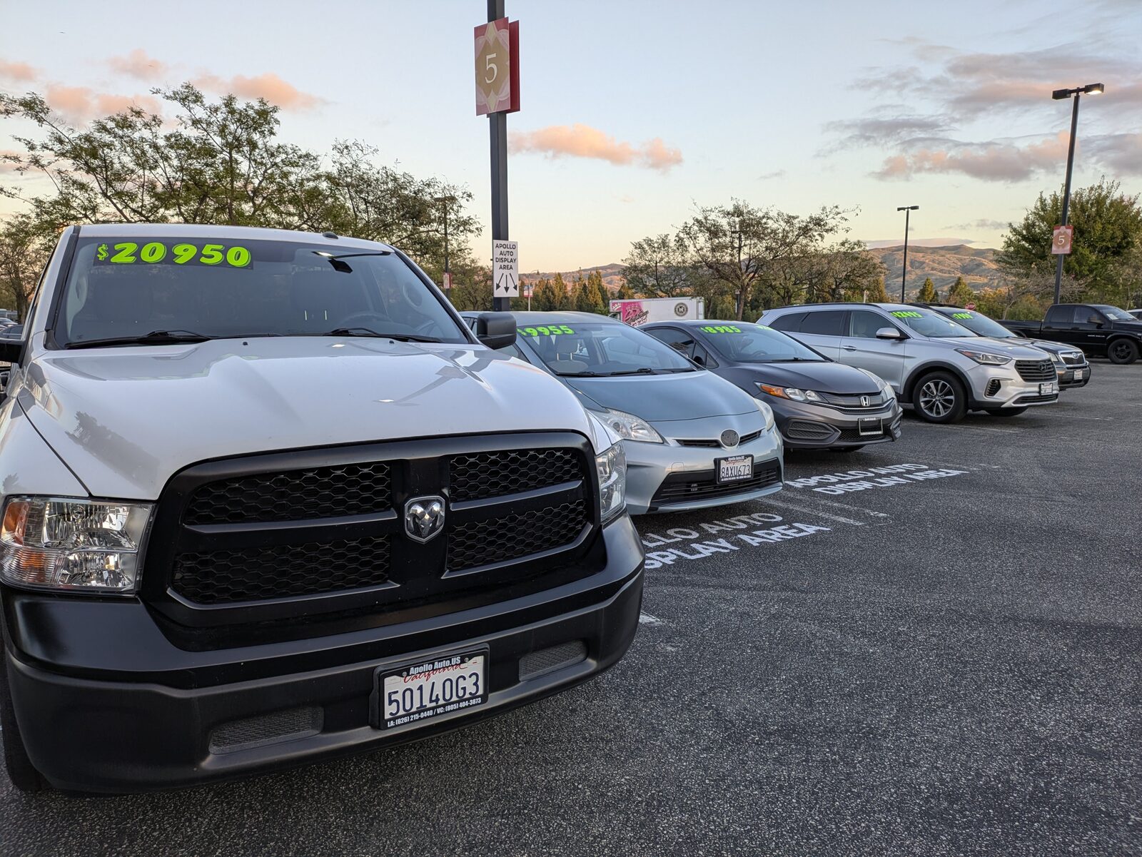 Apollo Auto El Monte lot exterior on Garvey Ave